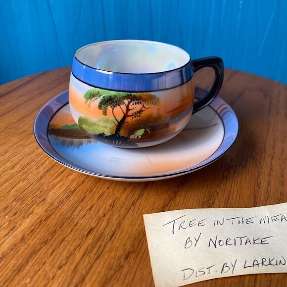 VINTAGE CHIKARAMACHI 1 TEA CUP AND SAUCER ~ MADE IN  JAPAN ~ FROM WWII ERA - Picture 1 of 10